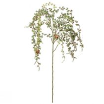 tételeket Dekoratív vörösfenyő ág tobozokkal, zöld, téli dekoráció 93cm, havas, műfenyő ág