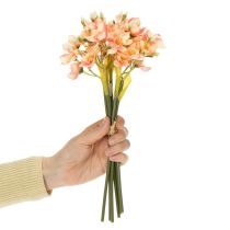 tételeket Dekoratív virágzó perui liliom ág időtlen kompozíciókhoz, 33 cm, 6 darab