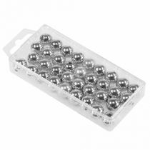 tételeket Dekoratív gyöngyök ezüst metál 14mm 35 db