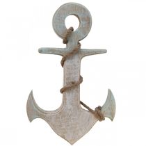 tételeket Anchor Deco Wood Maritime Deco White Blue 42cmx25cmx3.5cm