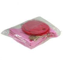 tételeket Dekoratív születésnapi zászlós láncfüzér rózsaszín filcből 300cm