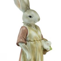 tételeket Dekoratív nyuszi nyúl női kosár húsvéti tojás dekoratív figura Húsvét H37cm