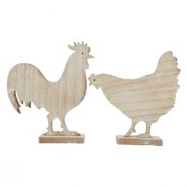 tételeket Dekoratív csirke asztaldísz Húsvéti fa dekoráció vintage 19cm-es 2 db-os készlet
