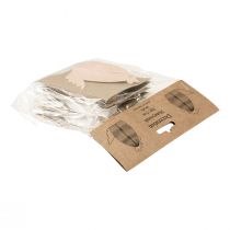 tételeket Dekoratív csirke kakas méhsejt papír fehér narancs 7,5×4,5×8 cm 6 db