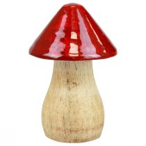 tételeket Díszgomba fa gomba piros fényű őszi dekoráció H6/8/10cm 3 db-os készlet