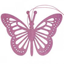 tételeket Deco pillangók deco fogas lila/rózsaszín/rózsaszín 12cm 12db