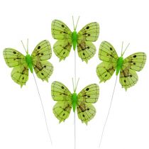 tételeket Dekoratív pillangók zöld 8cm 6db