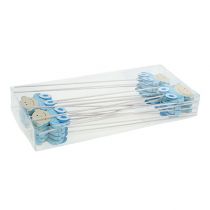 tételeket Dekoratív dugó babakék 5cm L25cm 20 db