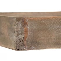 tételeket Dekoratív tálca négyzet alakú fatálca natúr 20×20×3,5cm 2db