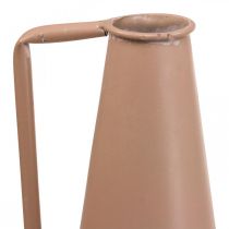 Dekoratív váza fém fogantyú padlóváza lazac 20x19x48cm