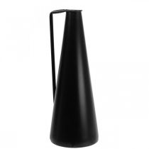 tételeket Dekoratív váza fém fogantyú padlóváza fekete 20x19x48cm