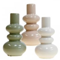 Dekoratív vázák, kerámia váza szett gömb H13,5cm Ø7,5cm 3db