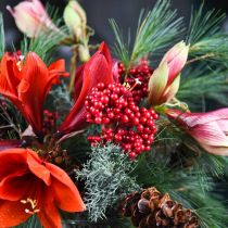 tételeket Piros bogyós bogyós díszág bogyós ág őszi dekoráció 26cm 6db