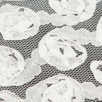 tételeket Díszítő szalag esküvői fehér rózsák ajándék szalag 60mm 5m