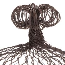 tételeket Dekoratív fém csengő, mászóeszköz, dróthálós kapucni, barna, rozsdabarna felület, M50/41cm Ø30/25cm, 2 db-os szett