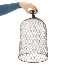 tételeket Dekoratív fém csengő, mászóeszköz, dróthálós kapucni, barna, rozsdabarna felület, M50/41cm Ø30/25cm, 2 db-os szett