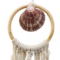 tételeket Dekoratív akasztós tengeri, kagyló medál makramé dekoráció 45×11,5cm