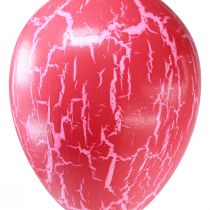 tételeket Dekoratív fogas húsvéti tojás sárga/rózsaszín/piros craquelure Ø8,5cm 3db