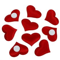 Dekoratív szívek piros 27mm x 32mm 100p