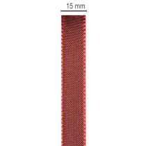tételeket Ajándékszalag, ünnepi taft szalag kézműveskedéshez, 15 mm széles, 50 m hosszú