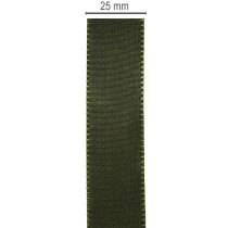 tételeket Dekoratív szalag, fényes taft szalag díszítéshez, 25 mm széles, 50 m hosszú