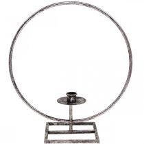 tételeket Dekor gyűrű fém gyertyatartó ezüst shabby chic Ø32cm