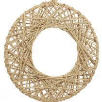 tételeket Dekoratív gyűrű juta borítású függő dekoráció boho dekoráció természet Ø28cm 4db