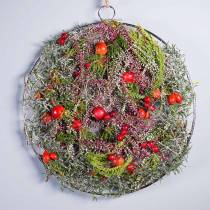 tételeket Díszgyűrű akasztáshoz fekete Ø35cm 4db