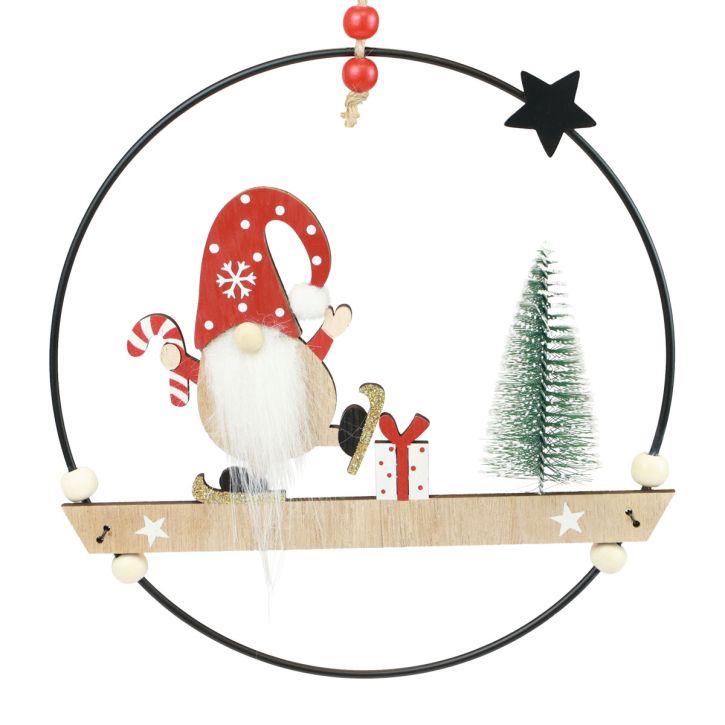 Dekoratív gyűrű fém gnome dekoratív fogas karácsonyi Ø21,5cm 2db