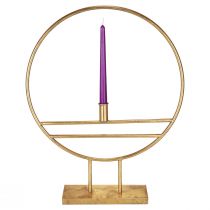 tételeket Díszgyűrű lábgyertyatartóval fém díszítéssel arany Ø44,5cm