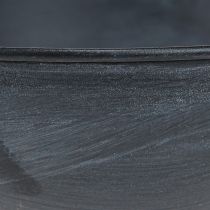 tételeket Dekoratív fémtál antracit díszgyűrűvel Ø22,5cm H33cm