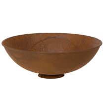 tételeket Dekoratív fémtál, rozsdaszínű, vintage dekorációval, Ø34cm M12cm
