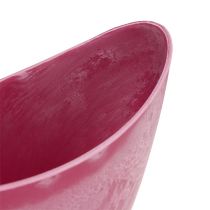 Dekoratív tál műanyag rózsaszín 20cm x 9cm H11,5cm, 1db