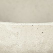 tételeket Dekoratív tál talppal, műanyag kerek, krémszínű Ø19cm, M8cm