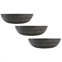 tételeket Dekoratív kerek virágcserép, szürke, Ø37cm, M10.5cm