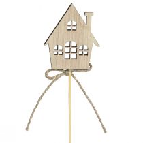tételeket Dekoratív dugók Karácsonyi dekorációs házak fa 4,5x5cm 12 db