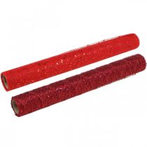 tételeket Christmas Deco Fabric poliészter piros x 2 válogatott 35x200cm