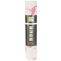 tételeket Dekoratív szövet flamingó fehér-rózsaszín 30cm x 3m