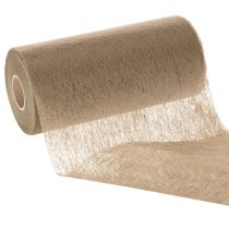 tételeket Nem szőtt asztaldísz tekercs 24 cm x 25 m barna színben ünnepi asztalokra
