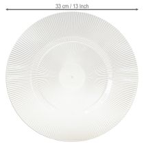tételeket Dekoratív tányér barázdált műanyag tányér műanyag tányér átlátszó Ø33cm