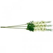 tételeket Delphinium fehér művirág Delphinium selyemvirág Művirág 3db