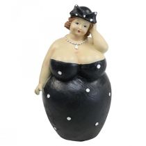 Díszítő figura duci nő, kövér hölgy figura, fürdőszoba dekoráció H23cm