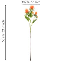 tételeket Mű narancssárga sáfrány művirág vázába és dekorációhoz, 55 cm, 4 darab