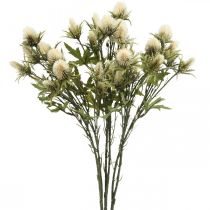 Bogáncs műdeko ágkrém 10 virágfej 68cm 3db