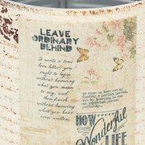 tételeket Fém virágtartó krémszínű Shabby Chic Ø11cm M10.5cm