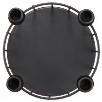 tételeket Drótkosár fém dekoratív kosárgyertyatartó fekete Ø23,5cm