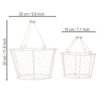 tételeket Dekoratív drótkosarak, mint dekoratív megoldás kreatív kerttervezéshez, 30 cm, 1 szett