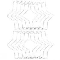 tételeket Drót csillag hullámgyűrű drótcsillag koszorúkhoz 30cm 10 db