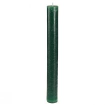 tételeket Egyszínű gyertyák sötétzöld pálcás gyertyák 34x300mm 4 db
