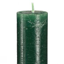 tételeket Egyszínű gyertyák sötétzöld pálcás gyertyák 34x300mm 4 db